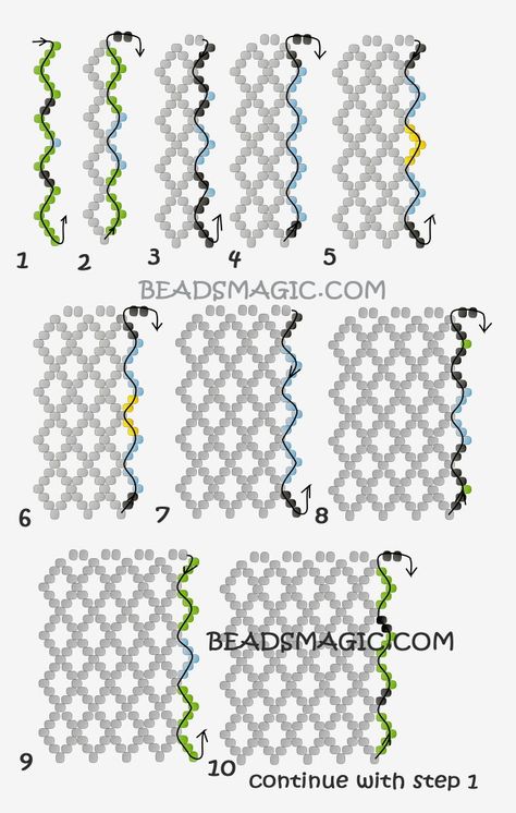 Types Of Beads, Beaded Necklace Patterns, Beading Netting, Bead Projects, Beading Patterns Free, Beading Techniques, Bead Weaving Patterns, Necklace Tutorial, Beaded Jewelry Tutorials