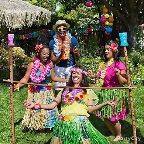 Totally Tiki Luau Party Ideas | Party City Adult Luau Party, Hawai Party, Luau Party Ideas, Hawaii Themed Party, Watercolor Party, Luau Decorations, Hawaii Theme, Hawaiian Party Theme, Luau Party Decorations