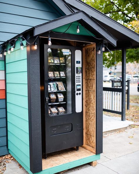 Vending Trailer Ideas, Mobile Vending Machine, Airbnb Vending Machine, Vending Machine At Home, Repurposed Vending Machine, Fun Vending Machine, Vending Machine Ideas Products, Cool Vending Machine Ideas, Small Vending Machine