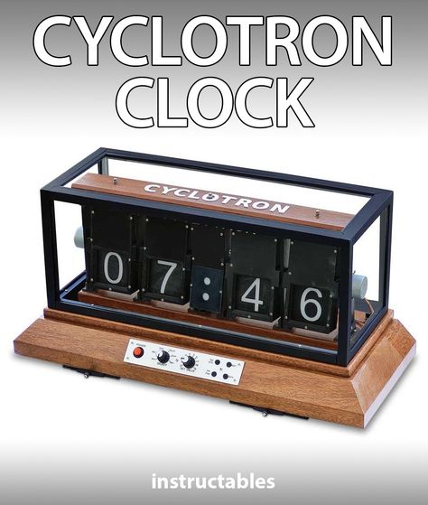 oliverb's Cyclotron clock is a large, brutal industrial style Perpetual Motion clock with time displayed on four rotating digit modules. #Instructables #electronics #technology #clock #3Dprint Woodworking Plans Clocks, Industrial Clock, Industrial Clocks, Diy Tech, Perpetual Motion, Organization Gifts, Jewelry Mirror, Diy Desk, Wooden Jewelry Boxes