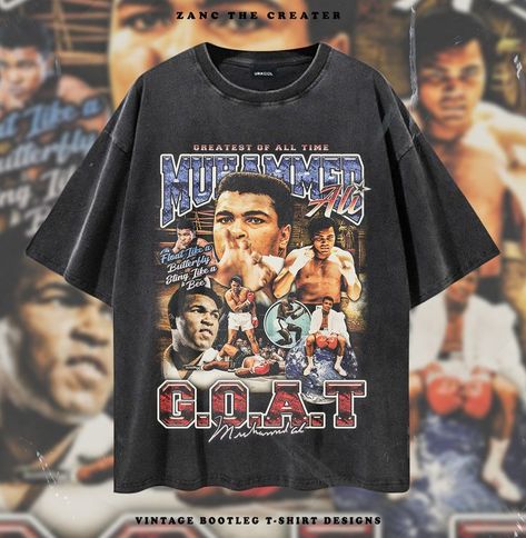 Vintage Rap Tees, Float Like A Butterfly, Mohammed Ali, Design 2023, Shirt Design Inspiration, Rap Tee, Cool Graphic Tees, Streetwear Tshirt, Design Concepts