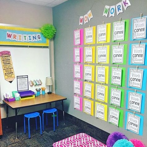 Effective Word Work Centers & Activities for Phonics Instruction - Simply Creative Teaching Student Work Wall, Kindergarten Classroom Decor, Word Work Centers, Elementary Classroom Decor, Phonics Instruction, 4th Grade Classroom, 2nd Grade Classroom, Reading Centers, New Classroom