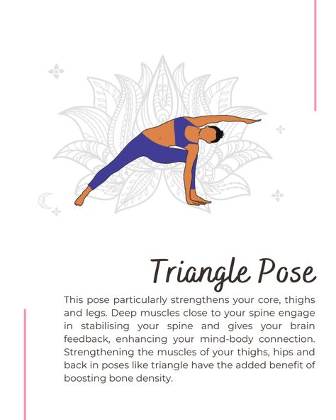 Triangle Pose Yoga, Mckenzie Exercises, Yoga Cartoon, Aerial Yoga Poses, Yoga Inspiration Quotes, Triangle Pose, Yoga Workouts, Yoga Moves, Yoga Body