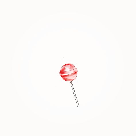 Lolly Pop Tattoo Design, Fine Line Lollipop Tattoo, Sucker Tattoo, Heart Lollipop Tattoo, Candy Tattoo Ideas, Lollipop Tattoo, Lollipop Doodle, Lollipop Watercolor, Red Lollipop