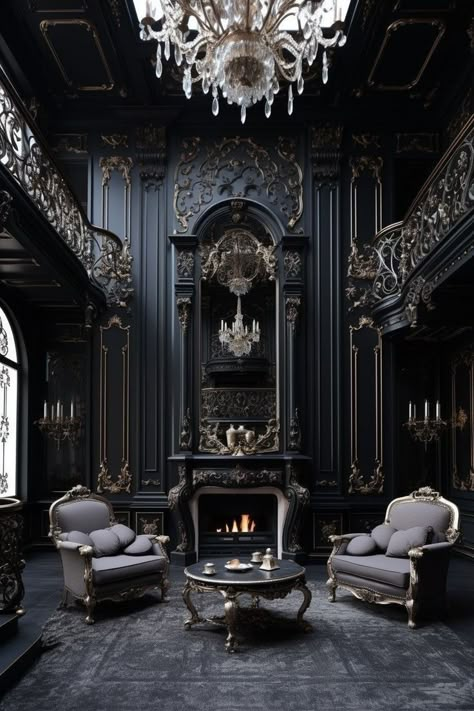 Modern Gothic Home, بيوت ملكية, Dark Mansion, Gothic Homes, Old Victorian House, Dark Luxury, Gothic Mansion, Gothic Interior, Victorian Home Decor