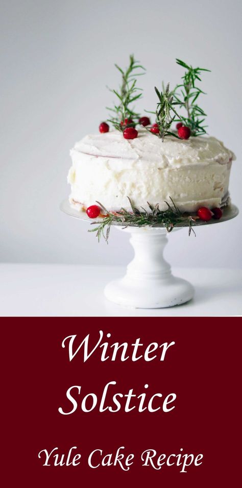 Yule Wonderland Winter Solstice Cake - Moody Moons Yule Cake Recipe, Yule Cake, Solstice Traditions, Winter Solstice Party, Winter Solstice Traditions, Yule Traditions, Yule Celebration, Winter Solstice Celebration, Solstice Party