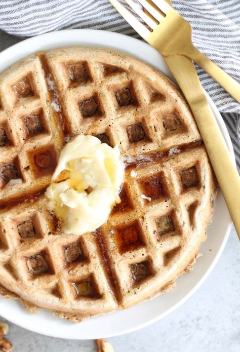 Pioneer Woman Zucchini Bread, Banana Bread Waffles, Zucchini Waffles, Zucchini Banana, Zucchini Banana Bread, Maple Butter, Butter Bread, Waffle Iron, Zucchini Bread