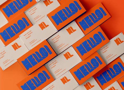 Personal Identity on Behance Orange And Blue Logo Design, Orange And Blue Design Graphic, Blue And Orange Brand Identity, Blue And Orange Branding, Personal Branding Design Visual Identity, Blue And Orange Palette, Orange Blue Aesthetic, Blue Design Graphic, Cobalt Blue And Orange