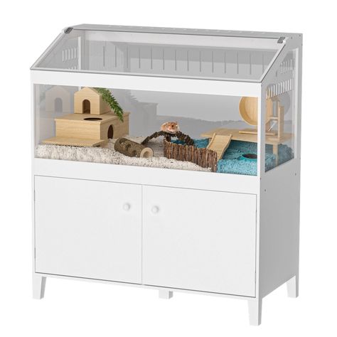 Arrives by Fri, Oct 20 Buy GDLF Hamster Cage with Storage Cabinet Small Animal, Large Habitat for Hedgehog Gerbil & Rat 39.5"x19.7"x43.7" at Walmart.com Syrian Hamster Cages, Kandang Hamster, Cool Hamster Cages, Large Hamster Cages, Gerbil Cages, Hedgehog Cage, Hamster Life, Hamster Habitat, Hamster Care