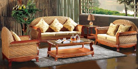 www.no1rattanfurniture.com Indoor No1 Rattan Furniture|Rattan and Wicker furniture Manufacturer and Wholesaler| Cane Furniture Bamboo Sofa Set, Apartment Furniture Living Room, Sala Set, Best Wood For Furniture, Furniture Placement Living Room, Bamboo Sofa, Sunroom Furniture, Bedroom Furniture Makeover, Room Furniture Design