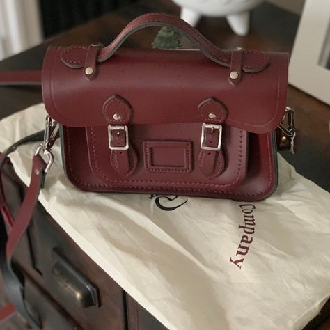 The Cambridge Satchel Co. Mini 8.5in in Oxblood. Oxblood Color, Music Bag, Company Bag, Cloud Bag, Mini 8, Cambridge Satchel, Original Bags, Yellow Leather, Satchel Purse