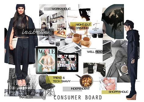 Consumer Profile - Moodboard on SCAD Portfolios Target Audience Moodboard, Fashion Marketing Portfolio, Consumer Board, Consumer Profile, Fashion Education, Marketing Portfolio, Fashion Portfolio Layout, Portfolio Examples, Management Styles