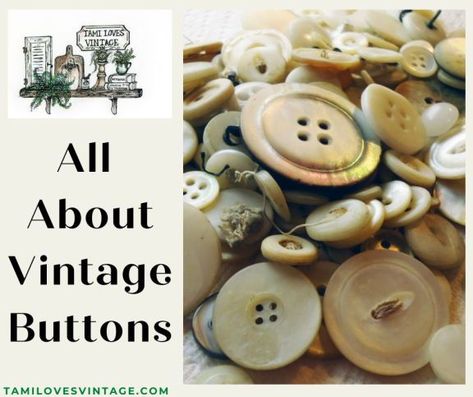 If there is one thing that I use A LOT in my crafting (other than muslin shreds, of course!) it’s buttons. There are so many fabulous buttons out there that need a home and a second chance at appreciation. So, today I am talking all about vintage buttons. With a little bit of knowledge, you will be on your way to curating your own vintage button collection! Antique Button Display Ideas, Vintage Button Display, Repurposed Vintage Buttons, Using Buttons In Junk Journals, Make Your Own Buttons, Vintage Buttons Crafts, Diy Crafts Vintage, Button Collecting, Diy Vintage Decor