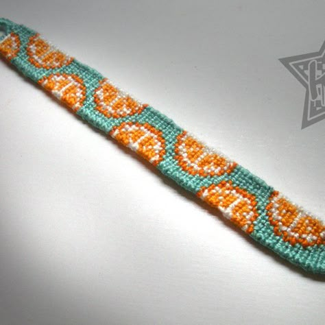 Lemon Friendship Bracelet Pattern, Advanced Bracelet Patterns, Fruit Friendship Bracelet Pattern, Fruit Alpha Pattern, Cute Alpha Bracelet Pattern, Fruit Friendship Bracelet, Orange Friendship Bracelet, Embroidery Bracelet, Brazilian Bracelet