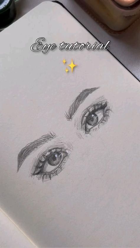 Eye Drawing Tutorials, Drawing Eyes, Drawing Hair, Seni Dan Kraf, 얼굴 그리기, Cool Pencil Drawings, Meaningful Drawings, Sketches Tutorial, Easy Doodles Drawings