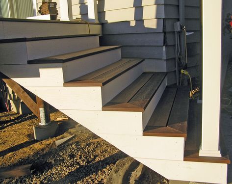 Trex Steps, Deck Columns, Trex Stairs, Deck Stair Stringer, Deck Fascia, Cottage Deck, Patio Stairs, Porch Stairs, Stairs Stringer