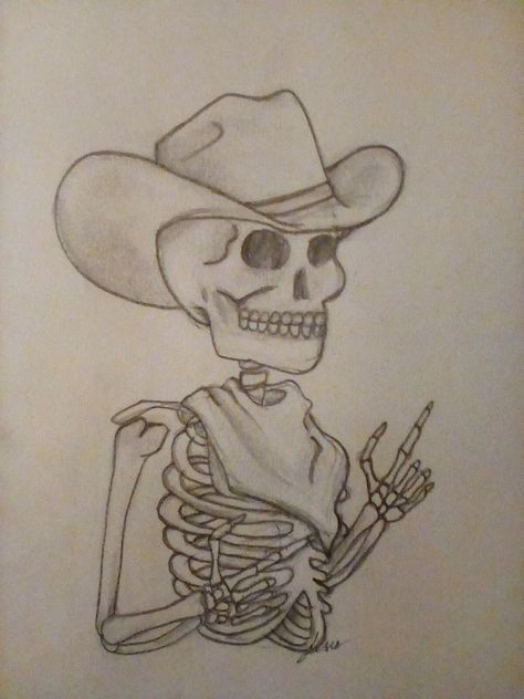 Southern Drawings Easy, Ranch Drawing Western Art, Western Skull Drawing, Easy Drawings Western, Western Things To Draw Easy, Country Drawings Westerns, Things To Draw Western, Western Tattoo Ideas Female, Cowgirl Art Drawing