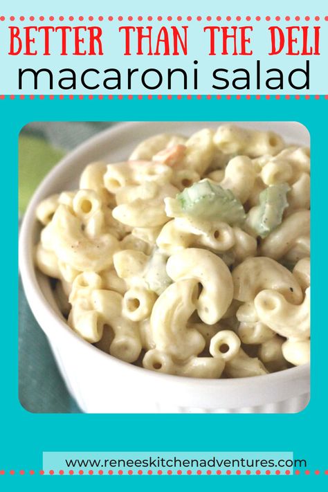 New York Deli Macaroni Salad, Deli Mac Salad, Mac Salad Dressing Recipe, Best Macaroni Salad Ever Pioneer Woman, Sour Cream Macaroni Salad, Macaroni Salad With Sweet Pickles, Southern Style Macaroni Salad, Plain Macaroni Salad, Macaroni Salad Deli Style