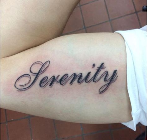 Serenity Name Tattoo, Serenity Name, Wife Name Tattoo, Name Tattoos For Men, Serenity Tattoo, Names Tattoos For Men, Celtic Band, Parent Tattoos, Ancient Tattoo