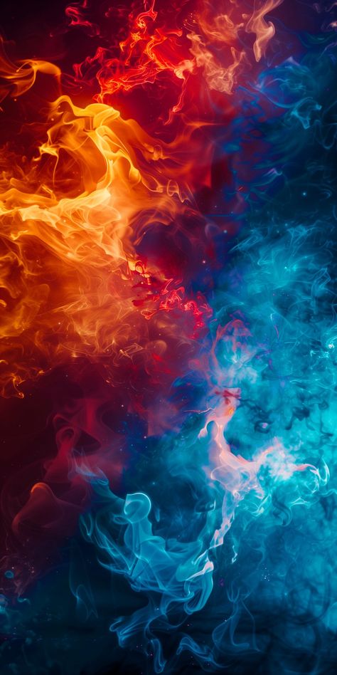 Fire Explosion Aesthetic, Fire Ice Aesthetic, Flame Wallpaper Iphone, Blue Fire Background, Red Fire Background, Fire Iphone Wallpaper, 4 K Wallpaper, Flames Aesthetic, Fire And Ice Wallpaper