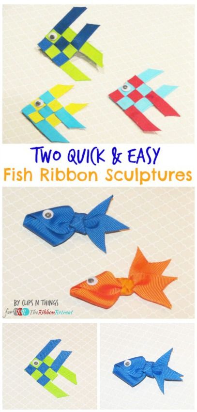 Two Quick and Easy Fish Ribbon Sculptures - The Ribbon Retreat Blog.     Like Jan taught us during dad's surgery Ribbon Fish, Agape Ideas, Gs Swaps, Bow Tattoo Designs, Ribbon Sculptures, Rainbow Loom Charms, Swap Ideas, Fabric Origami, Girl Scout Swap