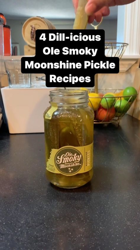 Dill Pickle Moonshine Recipe, Moonshine Pickles Recipe, Ole Smoky Moonshine Recipes Drinks, Pickle Moonshine Recipe, Old Smokey Moonshine Recipes, Ole Smoky Moonshine Recipes, Moonshine Pickles, Pickles Recipes, Homemade Moonshine