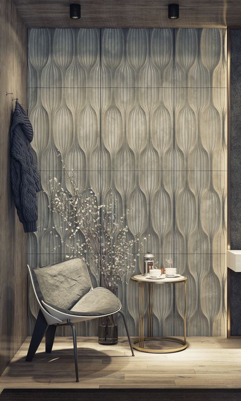 Room Decor Ideas Diy, Wall Panel Design, Foyer Design, Decor Ideas Diy, Indie Room, Interior Wall Design, Decorative Tiles, Room Decor Ideas, Interior Design Art