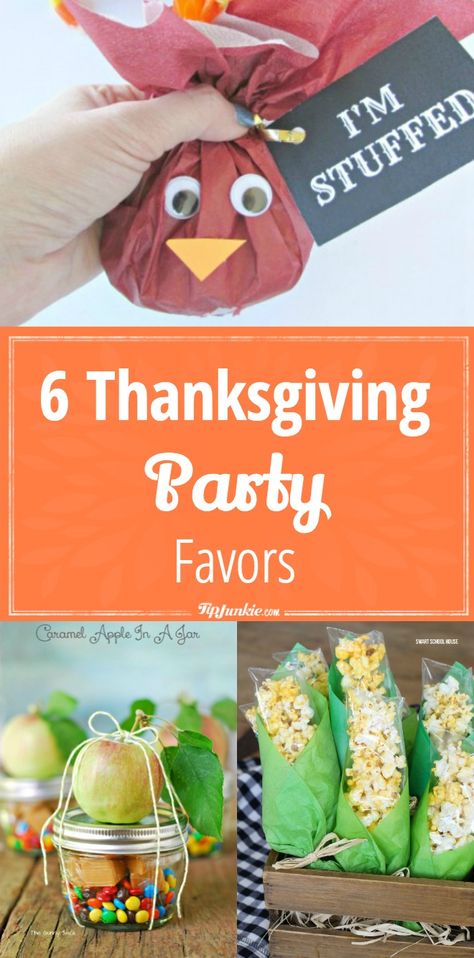 Thanksgiving Table Favors, Toddler Party Favors, Diy Thanksgiving Crafts, Thanksgiving Party Favors, Easy Party Favor, Thanksgiving Favors, Friendsgiving Party, Thanksgiving Decorations Diy, Thanksgiving Treats