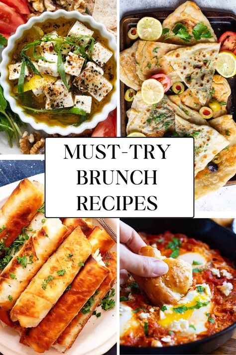 Here is a collection of best brunch recipe ideas for your next gathering. I have included sweet and savory brunch recipes with Middle Eastern and Mediterranean flavors that are easy and use wholesome ingredients. These brunch ideas are simple and make the perfect spread that anyone will love. Sweet And Savory Brunch, Brunch Ideas For Restaurant, Middle Eastern Brunch Ideas, Fine Dining Brunch Ideas, Elegant Brunch Recipes, Indian Brunch Menu Ideas, Romantic Brunch Ideas For Two, Mediterranean Brunch Ideas, Unique Brunch Recipes