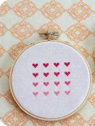 Mini Heart Cross Stitch, Tiny Cross Stitch Heart, Small Heart Cross Stitch Pattern, Small Heart Cross Stitch, Valentine Cross Stitch Freebies, Cross Stitch Valentine, Valentine’s Day Cross Stitch, Cross Stitch Heart Pattern, Valentines Cross Stitch