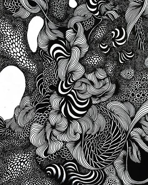 Enigmatic Shapes and Psychedelic Patterns Pattern Inspo Art, Trippy Patterns To Draw, Trippy Line Art, Psychadelic Pattern, Patterns In Art, Zentangle Abstract, Pattern Artists, Ink Patterns, Fineliner Art