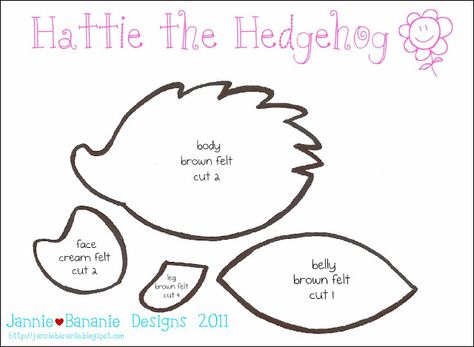 Hattie the Hedgehog  Pattern