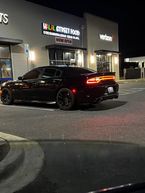 ig: angelylannie Black Charger Car, Dodge Srt Hellcat, Dodge Rt, Black Dodge Charger, Car Dodge, Black Charger, Dodge Charger Hellcat, Charger Srt Hellcat, Dodge Charger Rt