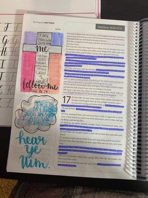 #biblejournaling Matthew Journaling Bible, Malachi Bible Journaling, Bible Journaling Matthew, Interleaved Bible Journaling, Bible Study Notes Journal Soap, Matthew 16, Note Ideas, Journaling Inspiration, Kingdom Of Heaven