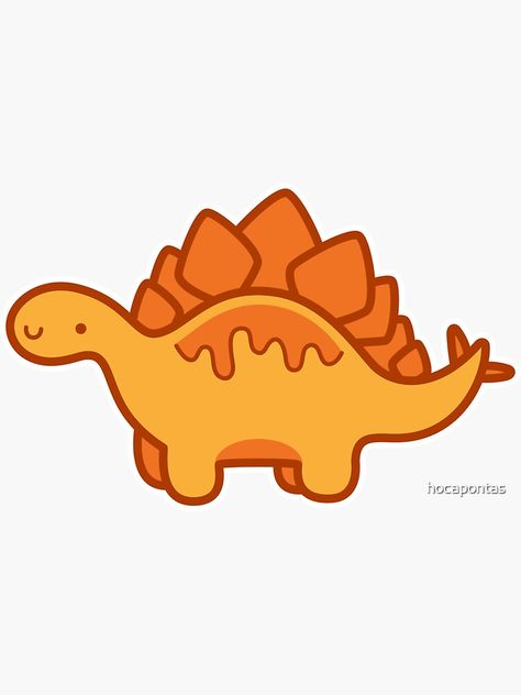 Cute Stegosaurus Drawing, Cute Dinosaur Drawing, Orange Dinosaur, Dino Drawing, Dinosaur Cartoon, Cute Dino, Mini Doodle, Frog Drawing, Kawaii Dinosaur