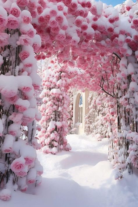 Horizon Wallpaper, Pretty Flowers Pictures, Snow Rose, Nothing But Flowers, Pretty Landscapes, Flower Therapy, Winter Pictures, Beautiful Flowers Pictures, Pretty Plants