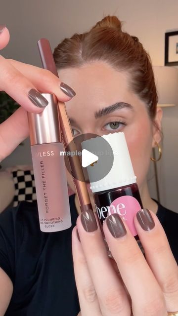 Rudi Berry on Instagram: "The new lawless gloss in maple syrup is the inspiration behind this lip combo 🥞🥐🤎  #maplesyruplips #lipcombo #brownlips #brownlipcombo #lawlessmaple" Matt Lip Combo, Lawless Lip Gloss, Berry Lip Combo, Fall Lip Combo, Berry Lip Makeup Look, Berry Makeup Look, Natural Lip Combo, Lip Combos For Light Skin, Good Lip Combos