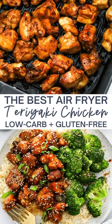 Air Fryer Teriyaki Chicken, Teriyaki Recipe, The Best Air Fryer, Chicken Teriyaki Recipe, Best Air Fryer, Air Fryer Oven Recipes, Resep Diet, Carb Foods, Losing 40 Pounds