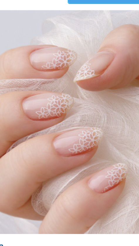 Unique Bridal Nails, Simple Wedding Nails For Bride, Weddig Nails, Bridal Nail Ideas, Lace Wedding Nails, Wedding Day Nails, Bridal Nails Designs, Bridal Nail, Lace Nail Art