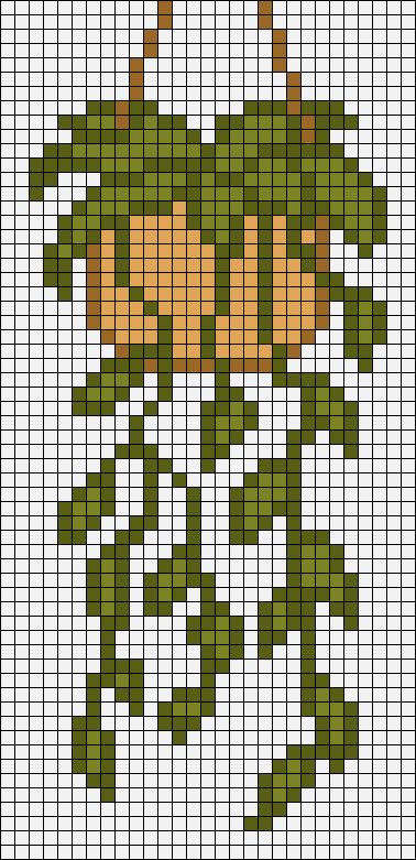 How To Make A Crochet Tapestry, Pixel Art Pattern Plants, Cross Stitch Graph Patterns, Cottage Core Alpha Pattern, Pixel Art Pattern 20x20, Boho Pixel Art, Cross Stitch Simple Pattern, Alpha Knitting Patterns, Plant Grid Pattern