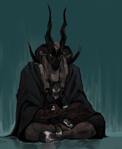 Goat Drawing, Small Goat, Arte Peculiar, Very Angry, Monster Concept Art, Dnd Art, Fantasy Creatures Art, Creature Concept Art, Creature Concept