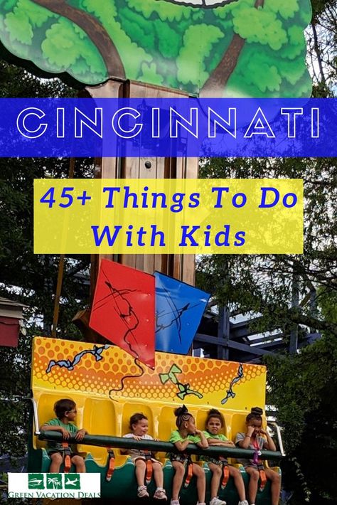 Cincinnati 45+ Things to Do With Kids Cincinatti Ohio, Things To Do With Children, Ohio Vacations, Best Family Vacation Spots, Cincinnati Skyline, Hot Air Balloon Ride, Downtown Cincinnati, Family Vacation Spots, Kings Island