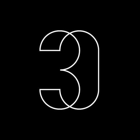 Numbers Typography, Mises En Page Design Graphique, 타이포그래피 포스터 디자인, Logo Luxury, Number Three, Logo Number, Anniversary Logo, Number Design, Typographic Logo