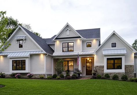 How to create siding and brick combinations | James Hardie Siding And Brick Combinations, Hardie Shingle Siding, Fiber Cement Lap Siding, Siding Styles, Siding Trim, Hardie Siding, Fiber Cement Siding, Cement Siding, Hardie Plank