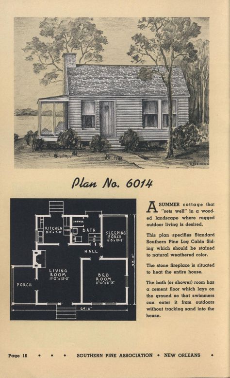 Granny Pods, Porch Plans, Cottage Floor Plans, Small Tiny House, Southern Pine, Vintage House Plans, Casas The Sims 4, Sims House Plans, Casa Vintage