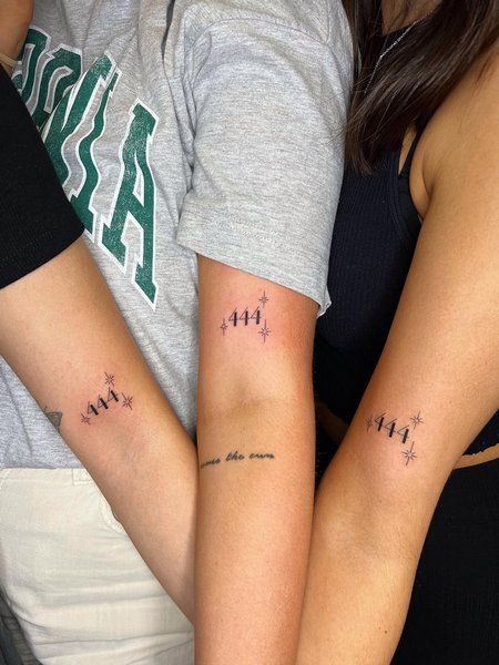 Matching 444 Tattoo 444 Matching Tattoo Meaning, 444 Creative Tattoo, Cute 444 Tattoos, 444 4 Better 4 Worse 4 Ever Tattoo, 444 Arm Tattoo, 444 Tattoo Design, 4444 Tattoo, 444 Neck Tattoo, Red 444 Tattoo