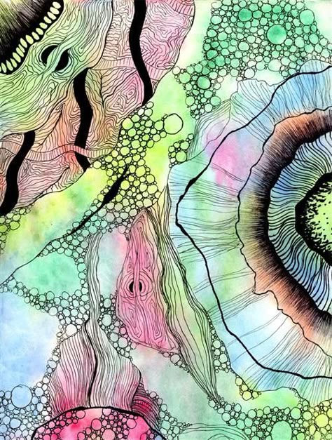 Zentangle Color, Yellena James, Microscopic Organisms, High School Art Lessons, Gcse Art Sketchbook, Year 8, Art Students, Year 7, Intuitive Art