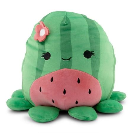 Squishmallows Fruit, Flower On Head, Balloon Toys, Pillow Pals, Cute Squishies, Cute Watermelon, Watermelon Pattern, Indoor Toys, Cute Stuffed Animals