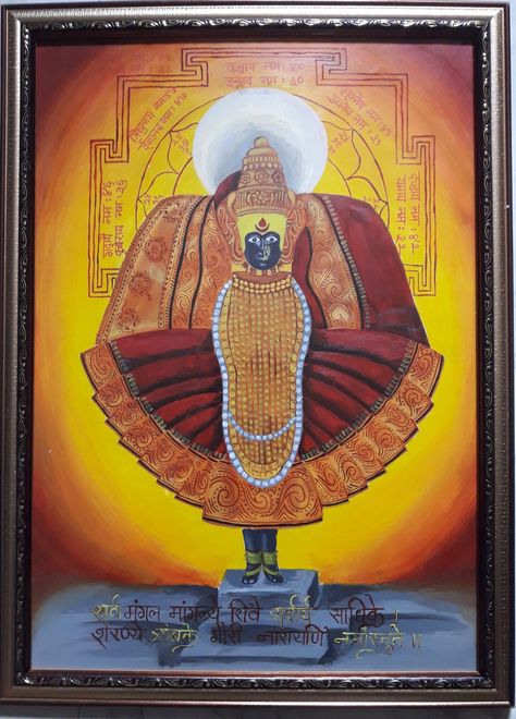 kolhapurchi mahalakshme# Acryalic painting Mahalaxmi Painting, Kolhapur Mahalakshmi Painting, Kolhapur Mahalakshmi, Kolhapur Mahalaxmi, Tracing Paper, Radha Krishna Art, Krishna Art, Mini Canvas Art, Mini Canvas