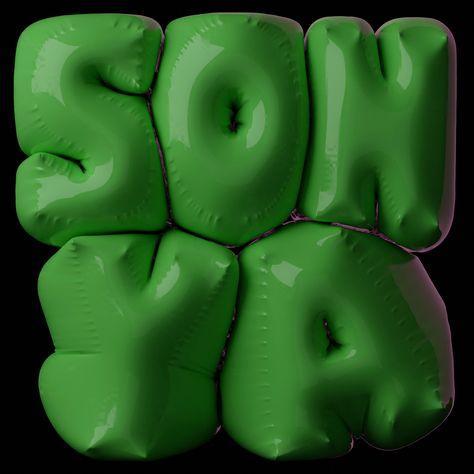 Blender Inflated Text, 3d Name, 3d Blender, 3d Text